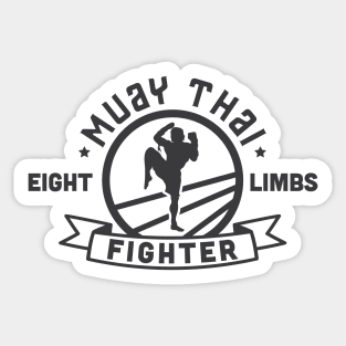 Muay Thai Fighter (black) Sticker